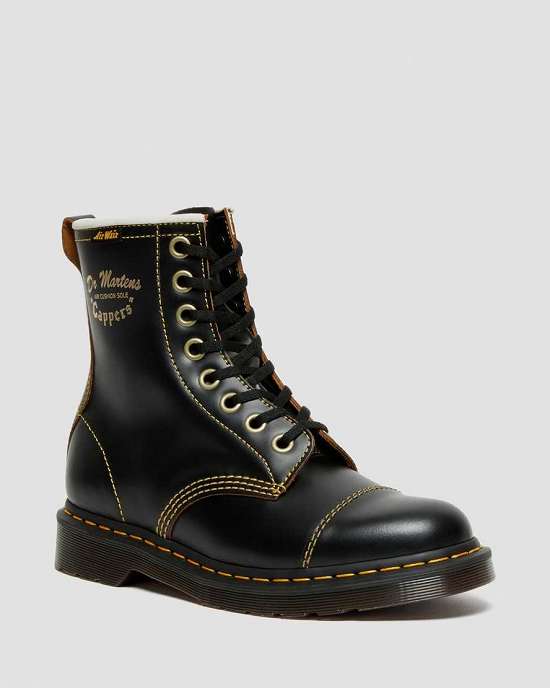 Botas De Motociclista Dr. Martens Capper Vintage Smooth Mujer Negros MX-48506
